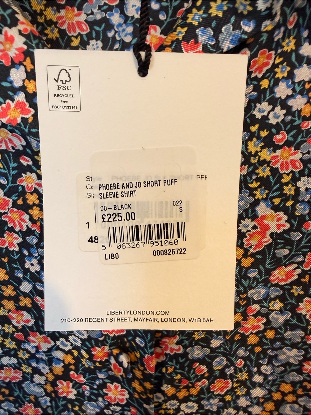 Liberty Phoebe and Jo short puff sleeve 100% silk shirt - Picture 2 of 8
